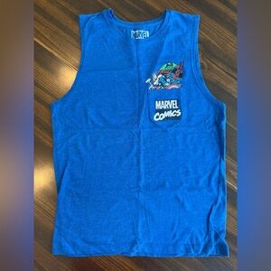 NWOT Marvel Comics Blue Sleeveless Shirt Tank